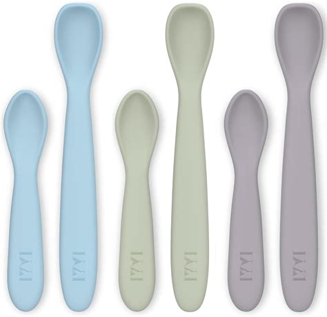 Silicone Baby Spoons, Baby Spoons Self Feeding 6 Months, Infant Spoon ...
