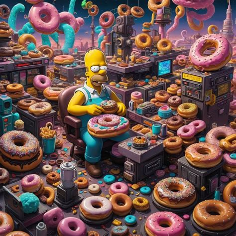 homer simpson donuts - AI Generated Artwork - NightCafe Creator
