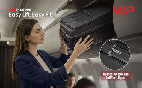Buy VIP AER Plus Pro Cabin Trolley Bag 56cm | Small | Hard Luggage ...