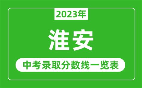 2023年淮安中考录取分数线_淮安市各高中录取分数线一览表_4221学习网