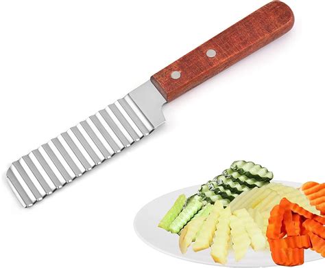 Amazon.com: VITUER Crinkle Cutter for Veggies, Crinkle Cut Knife for ...