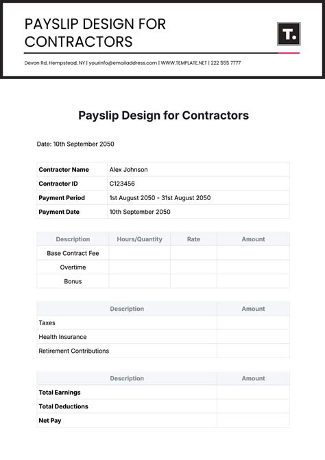 Free Cash Payment Payslip Template to Edit Online