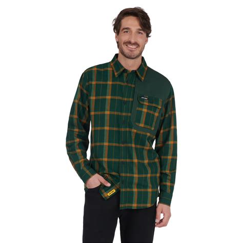 Ski-Doo Men’s Plaid Flannel Shirt Green | SkiDooGear.com