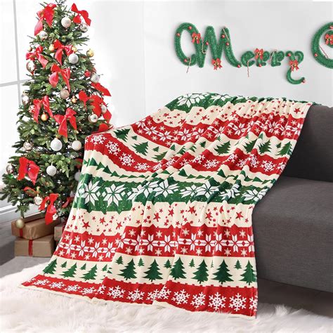 Amazon.com: Mocaletto Christmas Throw Blanket, Fuzzy Throw Blanket ...