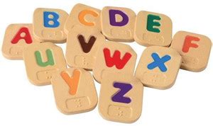 Generic Braille Alphabet Uppercase And Lowercase Letter Tile 26 Pc. Set ...
