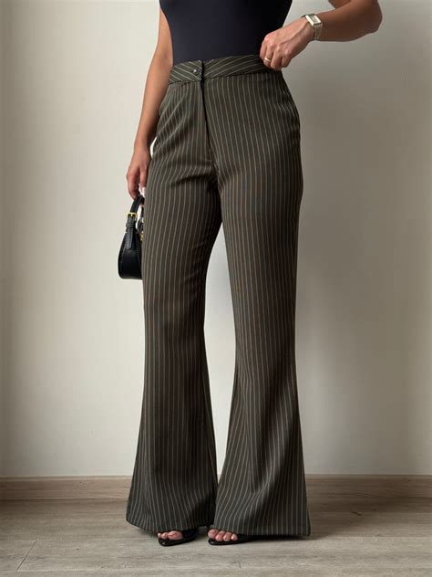 Flared Striped Statement Pants – Offduty India