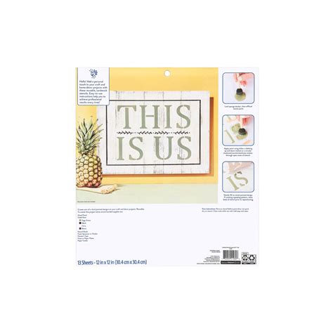 Buy Hello Hobby Cardstock Stencils, Value Pack, Large Alphas & Numbers ...