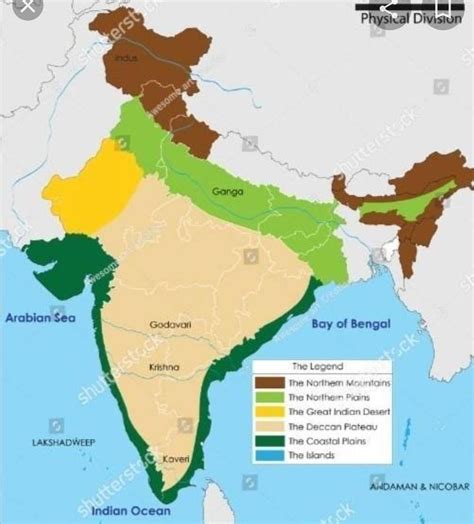 on chart paper prepare a physical map of india showing various relief ...