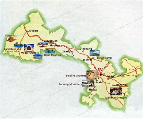 Map Gansu China