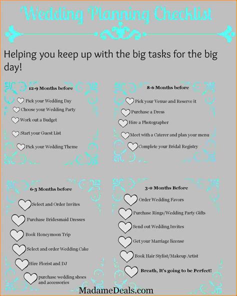 Image result for Complete Wedding Checklist Printable