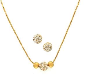 ilina Alloy Gold-plated Yellow Jewellery Set Price in India - Buy ilina ...