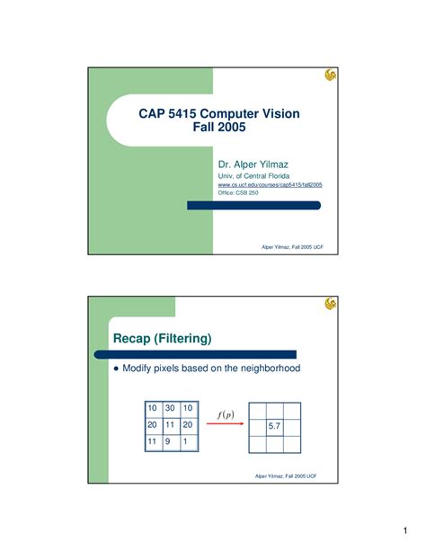 Image result for Linear Filtering in Computer Vision Slides