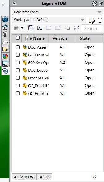 Check-in and check-out PDM files in Solidworks
