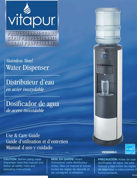 Vitapur Water Dispenser Use And Care Manual ManualsLib Makes It Easy To ...