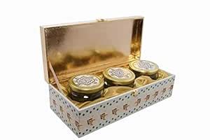 Buy Decorative Box With 3 Jars For Dry Fruits, Gifting, Wedding ...