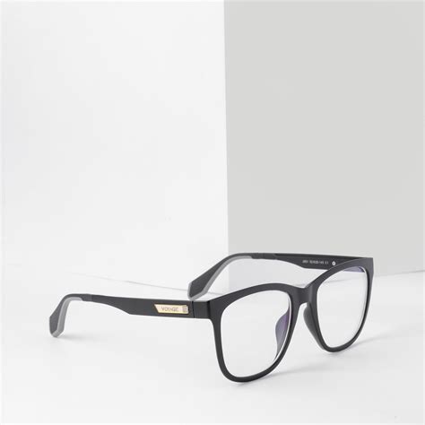 Voyage Exclusive Matt Black Wayfarer Eyeglasses for Men & Women (891PM ...
