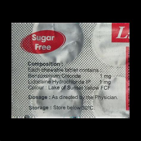 LIDOCAM CHEW TABLET 15'S | Uses, Price, Dosage, Side Effects & Generic ...