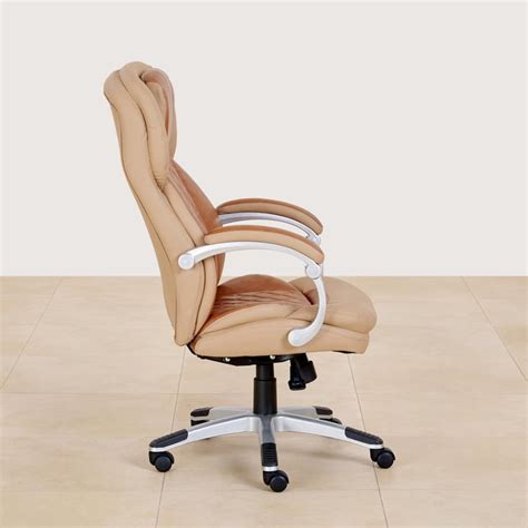 Buy Einstein Faux Leather High Back Office Chair - Brown from Home ...