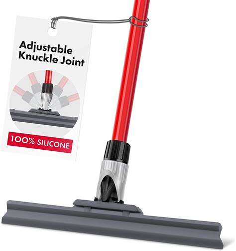 Amazon.com: Silicone Floor Squeegee with 55-Inch Long Handle, 12-Inch ...