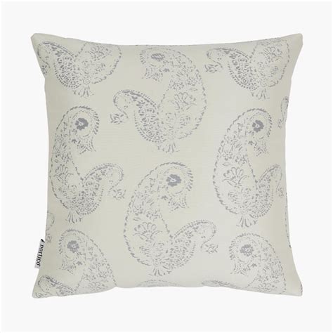 Buy PORTICO Lotus Grey Printed Cushion Covers - 40x40cm - Set of 2 from ...