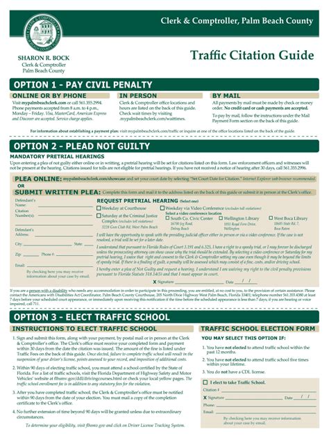 Fillable Online palm beach county traffic citation guide Fax Email ...