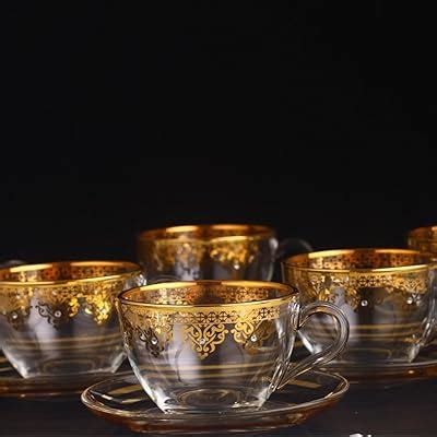 Buy Turkish Coffee Mug Set 12 Pcs- Tea Glasses Sets- Arabic coffee Mugs ...