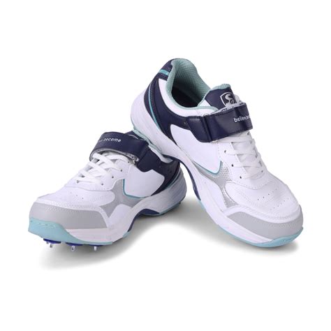 SG ARMOUR SPIKE Cricket Shoes (WHITE/NAVY/TEAL): Unlock Peak Performan ...