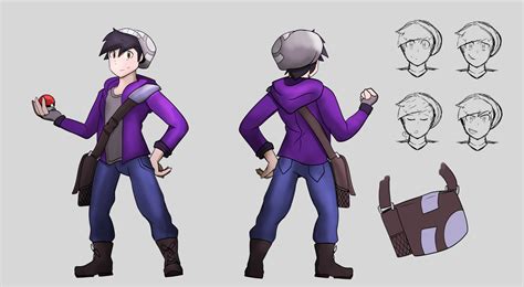 ArtStation - Male Protagonist - Pokemon Lunar / Solar (Fan Game)