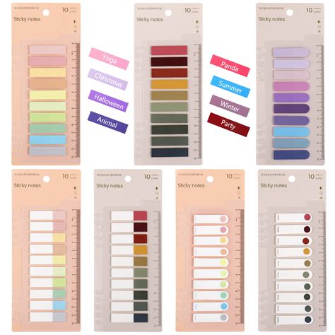 Buy 1400 Pieces Morandi Sticky Tabs, Book Tabs for Annotating Books ...