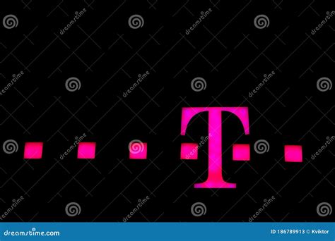 Logo of T-Mobile in Black Background Editorial Stock Photo - Image of cellular, illustrative ...