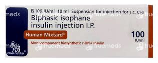 Human Mixtard 3070 100 Iu Injection 10 Ml - Uses, Side Effects, Dosage ...