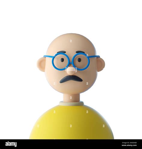 Bald Cartoon Characters With Glasses