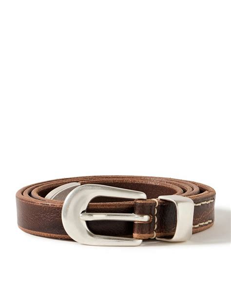 Our Legacy - 2cm Full-Grain Leather Belt - Brown Our Legacy