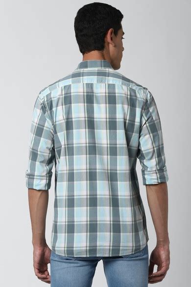 Buy Men Blue Check Full Sleeves Casual Shirt Online - 585017 | Peter ...