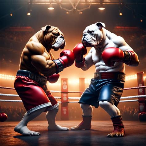Two bulldogs fighting - AI Generated Artwork - NightCafe Creator