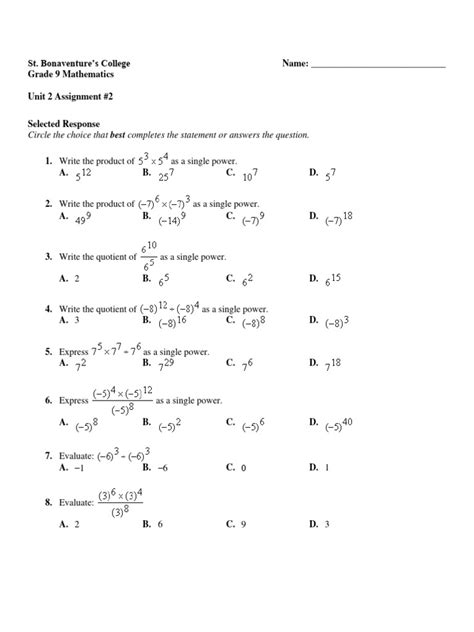 Image result for Assignment Class 9 Week Math