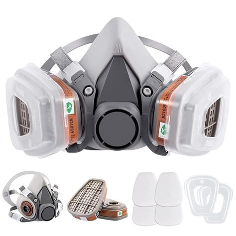 KEERTHI STORES Full Face Double Filters Respirator Gas Mask Industrial ...