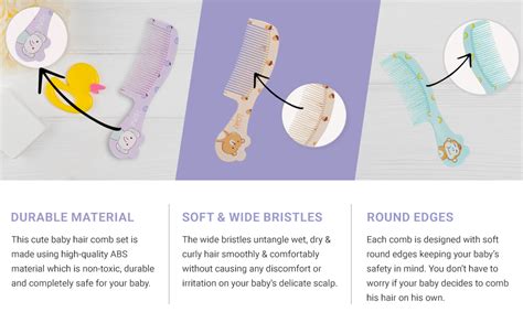 Amazon.in: Buy Adore Baby hair comb set | Anti-knot Pain-Free |Comb for ...