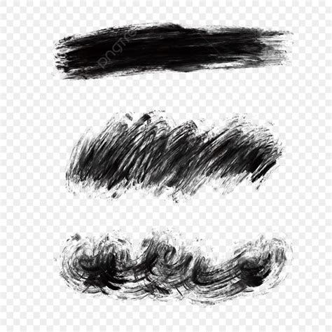 Dry Brush Stroke PNG Image, Black Oil Paint Dry Brush Stroke, Black ...