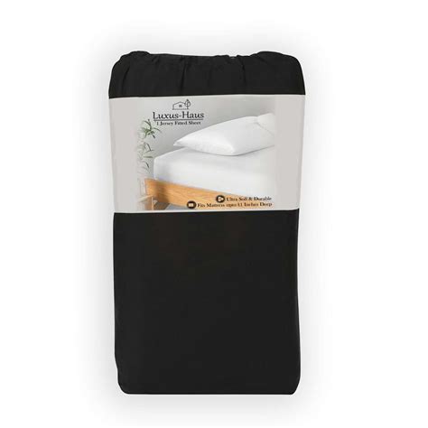 Jet Black Jersey Fitted Sheet - Bari Textile