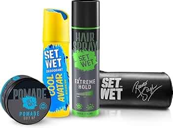 SET WET Styling Kit- Cool Avatar Deodorant for Men 150ml, Pomade 60g ...