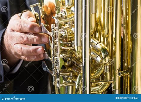 Jazz Musical Instrument Close Up. Concept: Playing Music, Jazz Stock ...