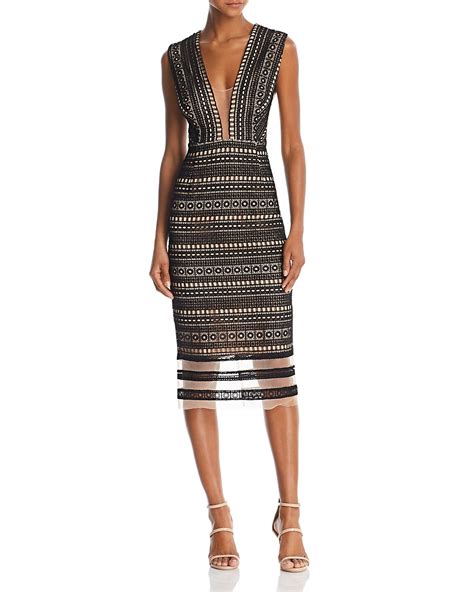 SAU LEE Kendall Sleeveless Mesh & Lace Dress | Bloomingdale's Women ...