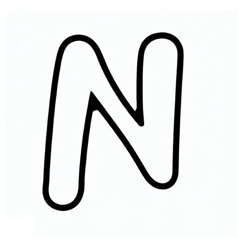 Letter N Free For Kids coloring page - Download, Print or Color Online for Free