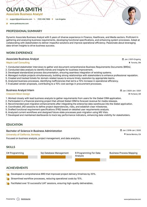 10+ Associate Business Analyst Resume Samples & Templates for 2025