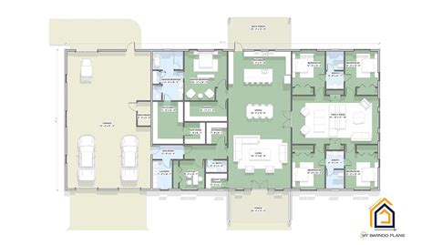 Liberty 5 Bedroom Barndominium Floor Plan | My Barndo Plans