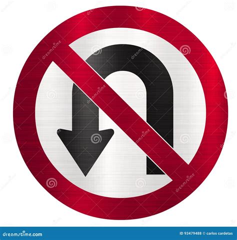 No U Turns Sign Illustration Stock Illustration - Illustration of ...