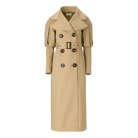 Statement Pleated Shoulders Trench Coat | LITA COUTURE | Wolf & Badger