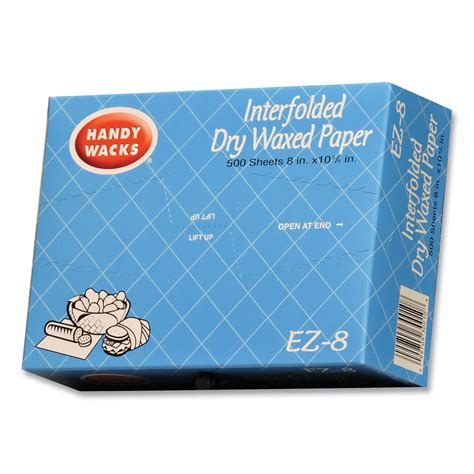 Handy Wacks© Interfolded Dry Waxed Paper Deli Sheets, 10.75 x 8, 12 ...
