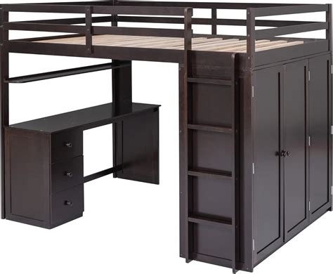 Harper&BrightDesigns Harper & Bright Designs Full Size Loft Bed with ...